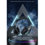 awei GM-5 USB + 3.5mm Ambient Light Gaming Wired Headset with Microphone - Image 2