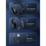 awei GM-5 USB + 3.5mm Ambient Light Gaming Wired Headset with Microphone - Image 7