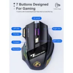 iMICE GW-X7 2.4G + Bluetooth Dual Mode 7-button Silent Rechargeable Wireless Gaming Mouse with Colorful RGB Lights - Image 4