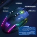 ONIKUMA CW905 RGB Lighting Wired Mouse - Image 6