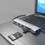 NK-3043 6 in 1 USB-C / Type-C to TF / SD Card Slot + 4 USB Female Adapter - Image 3
