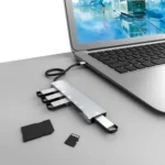 NK-3043 6 in 1 USB-C / Type-C to TF / SD Card Slot + 4 USB Female Adapter - Image 4