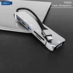 NK-3043H 6 in 1 USB-C / Type-C to TF / SD Card Slot + USB 3.0 + 3 USB 2.0 Female Adapter - Image 3