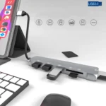 NK-3043H 6 in 1 USB-C / Type-C to TF / SD Card Slot + USB 3.0 + 3 USB 2.0 Female Adapter - Image 6