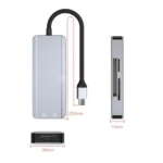 NK-3044 5 in 1 USB-C / Type-C to MS / M2 / CF / TF / SD Card Slots Adapter - Image 2
