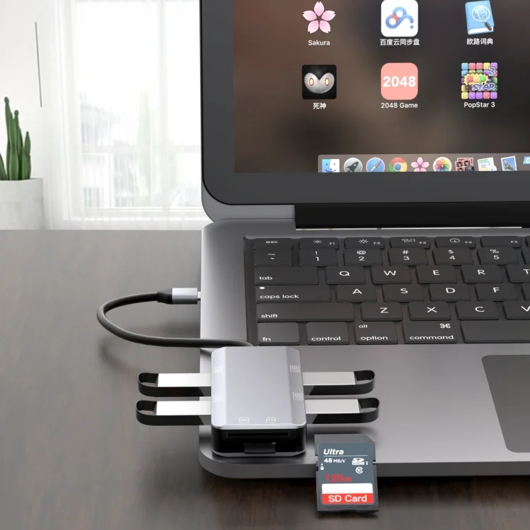 EDA002675001A_6.webp NK-3049 6 in 1 USB-C / Type-C to TF / SD Card Slot + 4 USB Female Adapter - Image 7