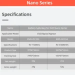 Sunnylife EVO-DC354 3 in 1 Battery Explosion-proof Bag for EVO Nano - Image 5