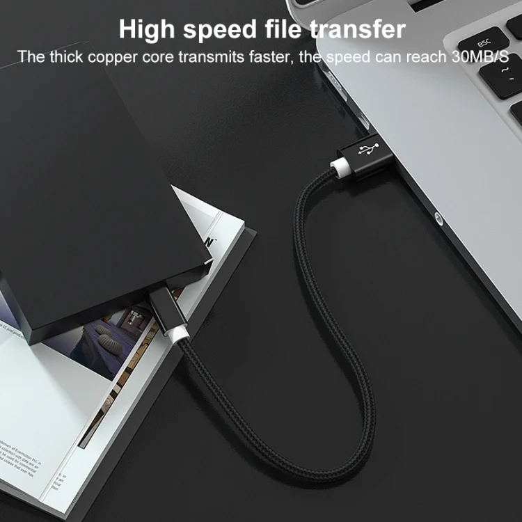 EDA002784301_B3.webp 5 PCS Mini USB to USB A Woven Data / Charge Cable for MP3, Camera, Car DVR - Image 4