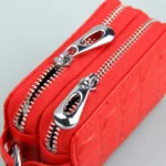 9075 Universal Crocodile Texture Cowhide Double Zipper Car Key Case - Image 3