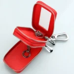 9075 Universal Crocodile Texture Cowhide Double Zipper Car Key Case - Image 5