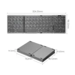 B089T Foldable Bluetooth Keyboard Rechargeable with Touchpad - Image 2