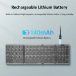 B089T Foldable Bluetooth Keyboard Rechargeable with Touchpad - Image 3