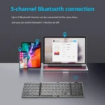 B089T Foldable Bluetooth Keyboard Rechargeable with Touchpad - Image 5