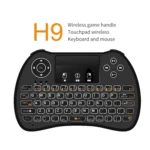 H9 2.4GHz Mini Wireless Air Mouse QWERTY Keyboard with White Backlight & Touchpad for PC, TV - Image 3