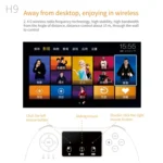 H9 2.4GHz Mini Wireless Air Mouse QWERTY Keyboard with White Backlight & Touchpad for PC, TV - Image 4