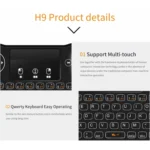 H9 2.4GHz Mini Wireless Air Mouse QWERTY Keyboard with White Backlight & Touchpad for PC, TV - Image 5