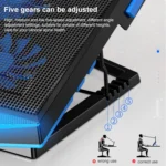 5 Fan 2 USB Lifting Folding Laptop Cooling Stand - Image 5