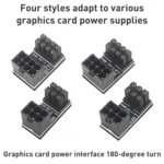 10 PCS ATX 8Pin Female to 8Pin Male 180 Degree Angled Adapter , Model: - Image 2