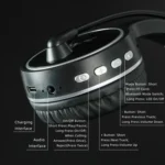 SOYTO SY-T30C Long Microphone Bluetooth Wireless Noise Cancelling Ergonomic Gaming Headset - Image 4