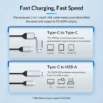 ORICO 10Gbps USB3.2 Gen2 Type-C M.2 NVMe/NGFF(SATA) Dual Protocol SSD Enclosure - Image 6