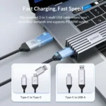 ORICO 40Gbps M.2 NVME USB4.0 SSD Enclosure - Image 5