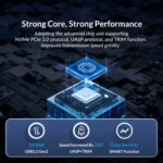 ORICO 10Gbps USB3.2 Gen2 Type-C M.2 NVMe/NGFF(SATA) Dual Protocol SSD Enclosure - Image 6