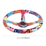 35cm Car Racing Graffiti ABS Steering Wheel - Image 3