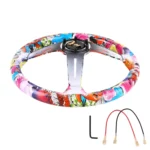 35cm Car Racing Graffiti ABS Steering Wheel - Image 4