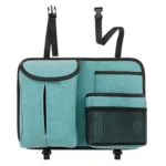2 PCS Car Seat Back Hanging Bag Sheepskin Leather Storage Bag With Hook