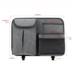 2 PCS Car Seat Back Hanging Bag Sheepskin Leather Storage Bag With Hook - Image 2