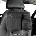 2 PCS Car Seat Back Hanging Bag Sheepskin Leather Storage Bag With Hook - Image 3