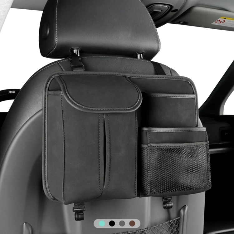 EDA003633101_B2.webp 2 PCS Car Seat Back Hanging Bag Sheepskin Leather Storage Bag With Hook - Image 3