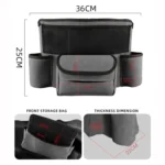 2 PCS Car Center Console Hanging Bag Sheepskin Leather Storage Bag - Image 2