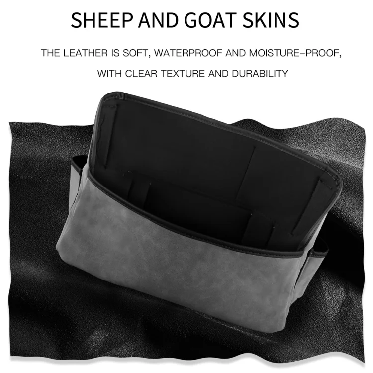 EDA003633201A_3.webp 2 PCS Car Center Console Hanging Bag Sheepskin Leather Storage Bag - Image 4