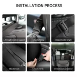2 PCS Car Center Console Hanging Bag Sheepskin Leather Storage Bag - Image 6