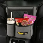 2 PCS Car Center Console Hanging Bag Sheepskin Leather Storage Bag - Image 5