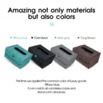 2 PCS Car Hanging Type Tissue Box Sheepskin Leather Facial Tissue Case - Image 3