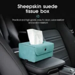 2 PCS Car Hanging Type Tissue Box Sheepskin Leather Facial Tissue Case - Image 4