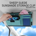 2 PCS Car Sun Viso Sheepskin Leather Storage Bag - Image 4