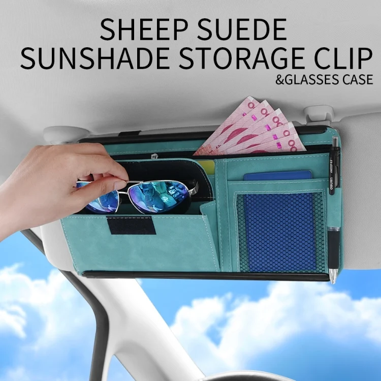 EDA003634801_B3.webp 2 PCS Car Sun Viso Sheepskin Leather Storage Bag - Image 4