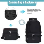 CADeN D30 Detachable Dual Uses Professional SLR Camera Backpack Shockproof Bags - Image 2