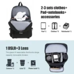 CADeN D30 Detachable Dual Uses Professional SLR Camera Backpack Shockproof Bags - Image 6
