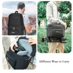 CADeN D30 Detachable Dual Uses Professional SLR Camera Backpack Shockproof Bags - Image 10
