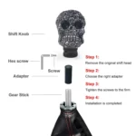 Car Skull Manual Shift Lever Gear Head - Image 3