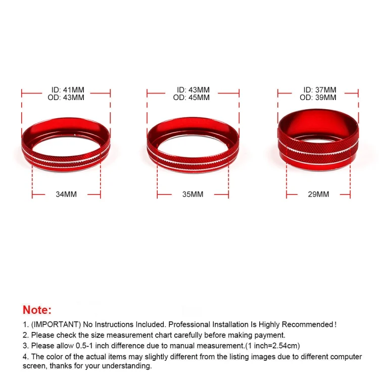 EDA003748601_B1.webp For Jeep Wrangler 2018-2021 4 in 1 Car Air Conditioner Switch Headlight Button Knob Cover Trim - Image 2