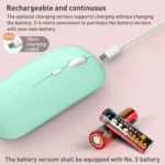 1600dpi Bluetooth 2.4G Wireless Dual Mode Mouse - Image 4