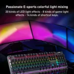 FOREV FVQ302 Mixed Color Wired Mechanical Gaming Illuminated Keyboard - Image 2
