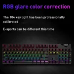 FOREV FVQ302 Mixed Color Wired Mechanical Gaming Illuminated Keyboard - Image 3