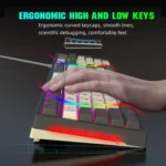 HXSJ V600 96-key RGB Backlit Dual-color Injection-molded Wired Gaming Keyboard - Image 11