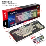 HXSJ V600 96-key RGB Backlit Dual-color Injection-molded Wired Gaming Keyboard - Image 12